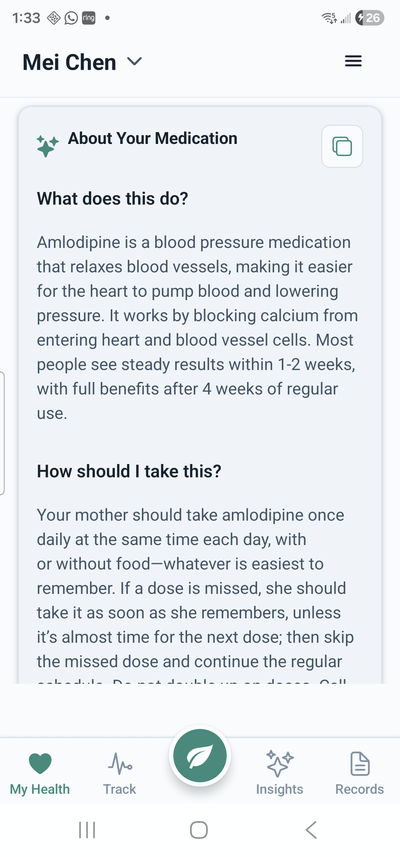 Neem explaining a medication and what to watch for in plain language