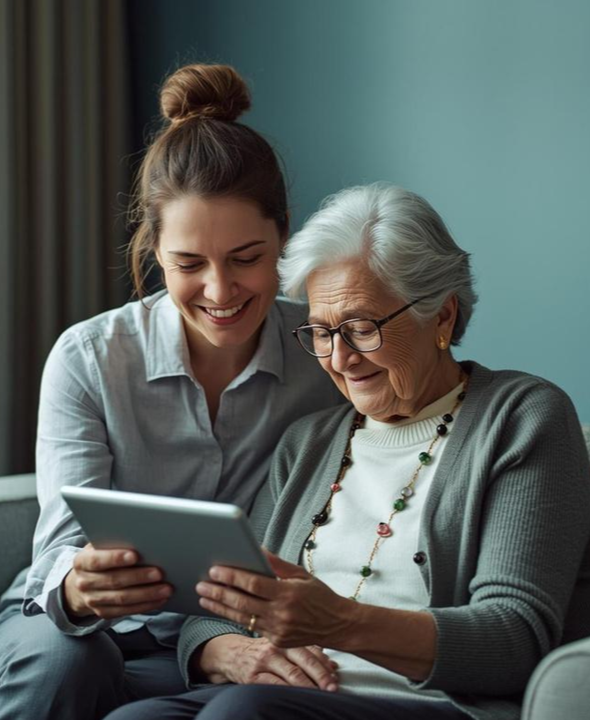 Family caregiver supporting a loved one